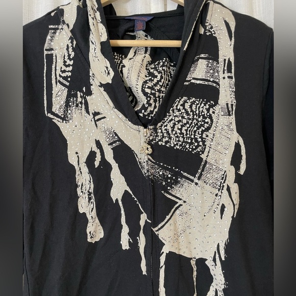 NWT Dereon open Back hoodie zip up dress size large - Picture 11 of 14